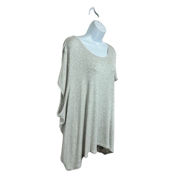 Athleta With Ease Rib Tee Light Gray Heather Top Sz 3X Soft Comfort Shirt Yoga - Picture 5 of 10